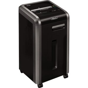 fellowes 225mi destructora de papel manual corte en microparticulas p 5 destruye hasta 18 hojas capacidad de la papelera 60l color negro