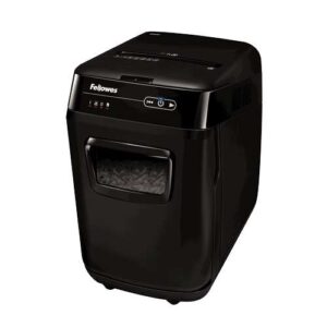 fellowes automax 200c destructora de papel automatica corte en particulas p 4 autoalimentacion 200 hojas, manual 10 hojas capacidad de la papelera 32l color negro