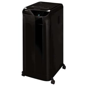 fellowes automax 600m destructora de papel automatica microcorte p 5 autoalimentacion 600 hojas, manual 14 hojas papelera de 83l color negro
