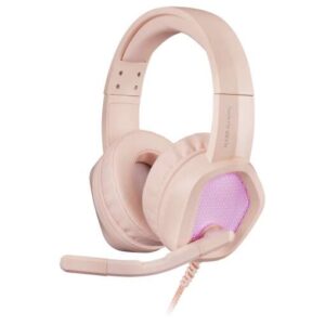 mars gaming mh320 auriculares gaming con microfono plegable iluminacion rgb diadema ajustable almohadillas acolchadas control en cable cable trenzado de 2m