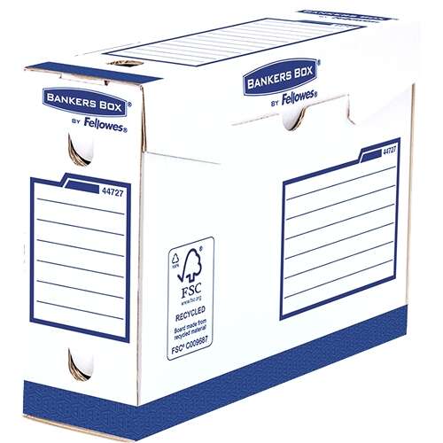 fellowes bankers box basic pack de 20 cajas de archivo definitivo a4+ 100mm extra resistente montaje manual carton reciclado certificacion fsc