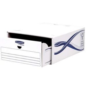 fellowes bankers box basic pack de 5 cajones archivadores carton reciclado certificacion fsc