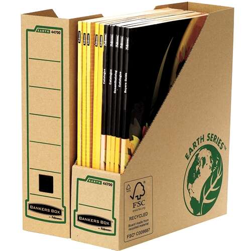 fellowes bankers box earth revistero a4 carton reciclado certificacion fsc color marron