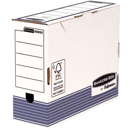 fellowes bankers box caja de archivo definitivo 100mm a4 montaje automatico fastfold carton reciclado certificacion fsc