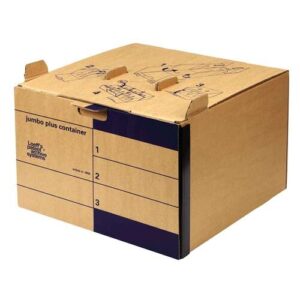 fellowes loeffs pack de 15 contenedores de archivos jumbo plus color marron