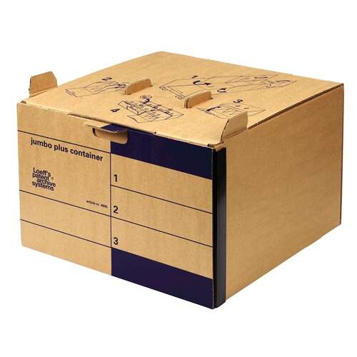 fellowes loeffs pack de 15 contenedores de archivos jumbo plus color marron