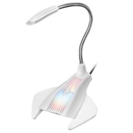 mars gaming mmic microfono de mesa con cuello flexible usb iluminacion rgb boton silencio cable de 1.50m
