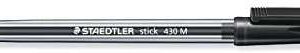 staedtler stick 430 boligrafo con capuchon punta 0.35mm tinta endeleble color negro