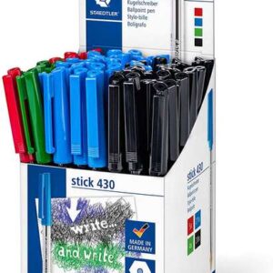 staedtler stick 430 boligrafo de bola punta 0.35mm tinta endeleble colores surtidos