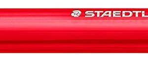 staedtler ball 432 boligrafo punta de bola punta 0.45mm tinta indeleble color rojo