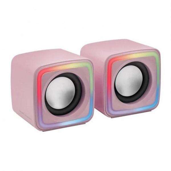 mars gaming mscube altavoces 8w iluminacion rgb sonido dsp usb, entrada jack 3.5mm compactos y ligeros