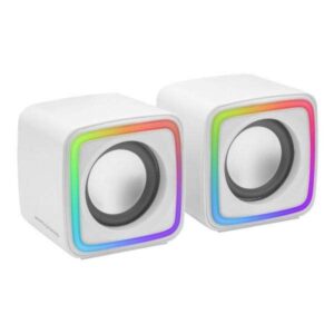 mars gaming mscube altavoces 8w iluminacion rgb sonido dsp usb, entrada jack 3.5mm compactos y ligeros