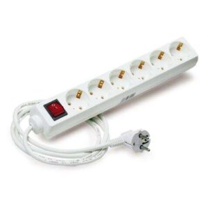 elbat regleta alimentacion 6 tomas schuko interruptor on/off cable de 1.50m