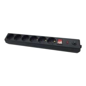 elbat regleta alimentacion 6 tomas schuko interruptor on/off proteccion de sobrecarga cable de 1.50m