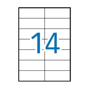 apli pack de 1.400 etiquetas 105x42.4mm adhesivo permanente cantos rectos color blanco