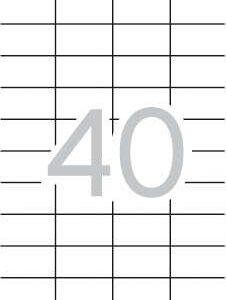 apli pack de 4.000 etiquetas rectangulares 52.5x29.7mm 100 hojas por 40 etiquetas adhesivo permanente cantos rectos color blanco
