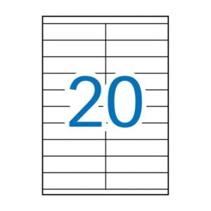 apli pack de 2.000 etiquetas rectangulares 105x29mm 100 hojas por 20 etiquetas adhesivo permanente cantos rectos color blanco