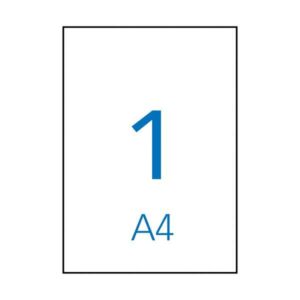 apli pack de 500 etiquetas 210x297mm 500 hojas por 1 etiqueta adhesivo permanente cantos rectos color blanco