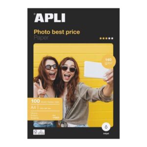 apli papel fotografico bestprice a4 140gr acabado brillante 100 hojas