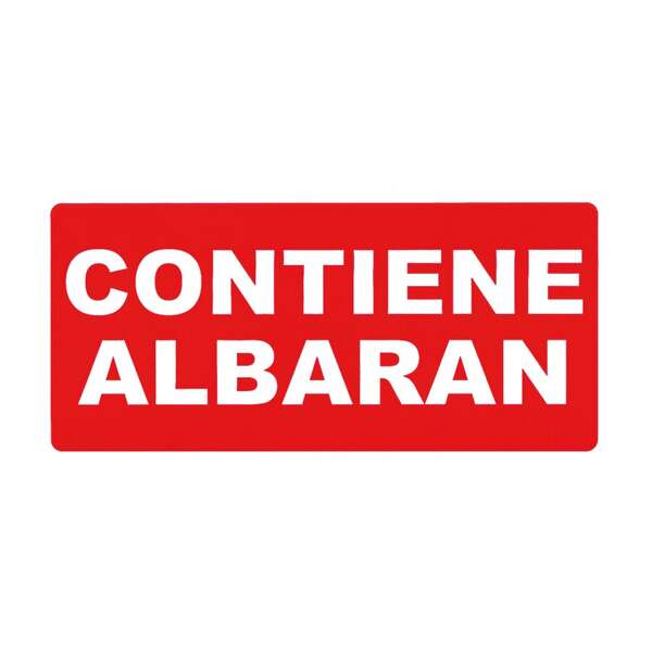 apli rollo de 200 etiquetas permanentes contiene albaran color rojo