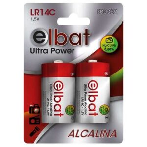elbat pack de 2 pilas alcalinas lr14c