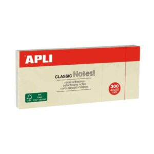apli classic 3 blocs de 100 notas adhesivas 40 x 50 mm color amarillo