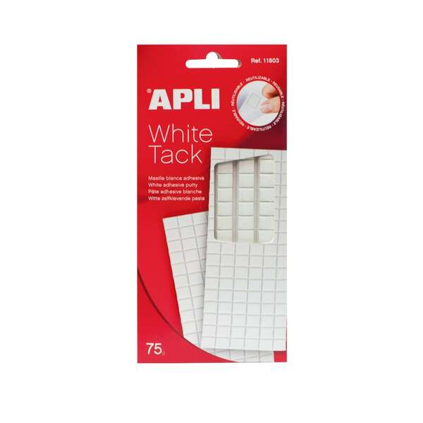 apli masilla blanca precortada 75g moldeable removible color blanco