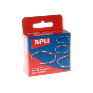 apli pack de 20 anillas metalicas articuladas Ø20 mm