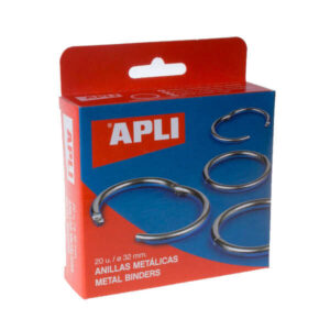 apli pack de 20 anillas metalicas articuladas Ø32 mm