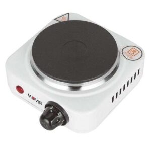 muvip cocina electrica de 1 placa 500w 5 niveles de potencia termostato con sistema de seguridad