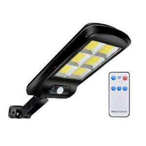 elbat cob farola led solar 4500lm luz fria 6500k sensor de movimiento