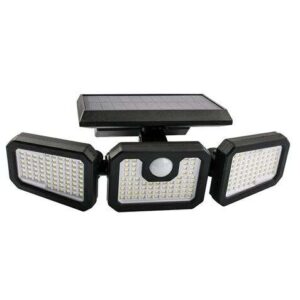 elbat foco solar triple 800lm luz fria 6500k sensor de movimiento