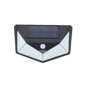 elbat aplique solar 3 caras 250lm luz fria 6500k sensor movimiento bateria 1200mah