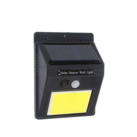 elbat aplique led solar 110lm luz fria 6500k sensor de movimiento bateria 1200mah