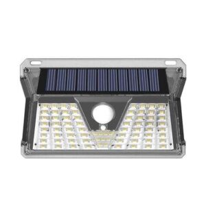 elbat aplique led solar 260lm luz fria 6500k sensor de movimiento bateria 1200mah