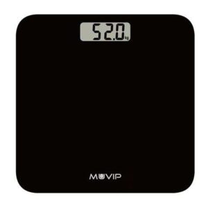 muvip bascula digital de baño capacidad 180kg sensores alta precision color negro