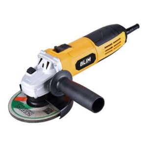blim radial 125mm potencia 750w diseño ergonomico empuñadura multiposicion proteccion antichispas boton de bloqueo color amarillo