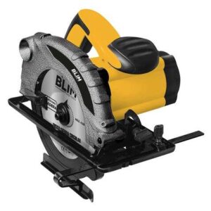blim sierra circular 185mm potencia 1300w velocidad 4500rpm empuñadura ergonomica salida extraccion de polvo color amarillo