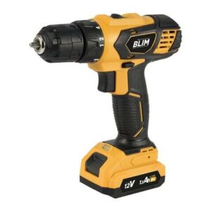 blim taladro a bateria 12v 1.5ah 28nm de par maximo 2 velocidades 0 400/0 1500rpm color amarillo