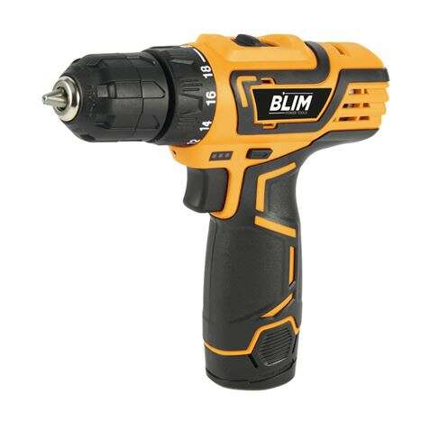 blim taladro a bateria 12v 1.5ah 28nm par maximo 2 velocidades 0 400/0 1500rpm color amarillo