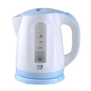 muvip hervidor de agua electrico 2200w capacidad 1.8l indicador de nivel base giratoria