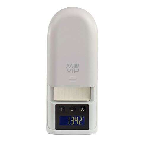 muvip bascula de bolsillo digital superficie acero inoxidable sensor de alta precision apagado automatico peso max. 0.300kg