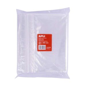 apli pack de 100 bolsas de auto cierre 250 x 350 mm cierre seguro aptas para alimentos