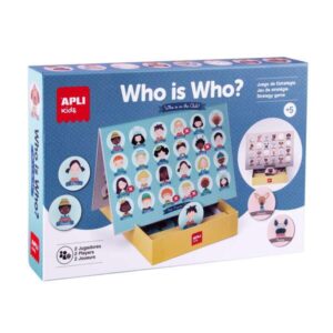 apli juego quien es quien tablero de 28 x 96 cm, 48 piezas Ø 60 mm