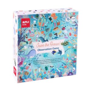 apli juego de observacion save the ocean tablero de 40 x 40 cm 40 cartas y 24 stickers