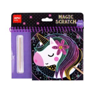apli bloc magic scratch happy 8 laminas para rascar palito rascador de madera ilustracion con imagen de muestra