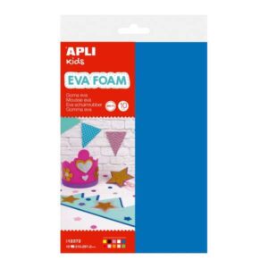 apli pack de 10 goma eva multicolor a4 grosor 2 mm impermeable moldeable al calor colores surtidos
