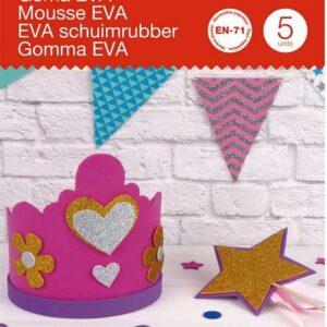apli pack de 5 goma eva 600 x 400 mm grosor 2 mm impermeable moldeable al calor color blanco