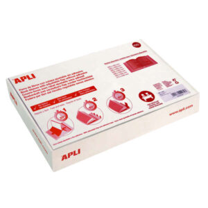 apli caja de 100 forros para libros 290mm pvc 130 micras solapa autoajustable facil forrado en 3 pasos transparente