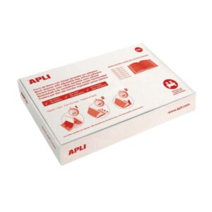 apli caja de 100 forros para libros 300mm pvc 130 micras solapa autoajustable facil forrado en 3 pasos transparente